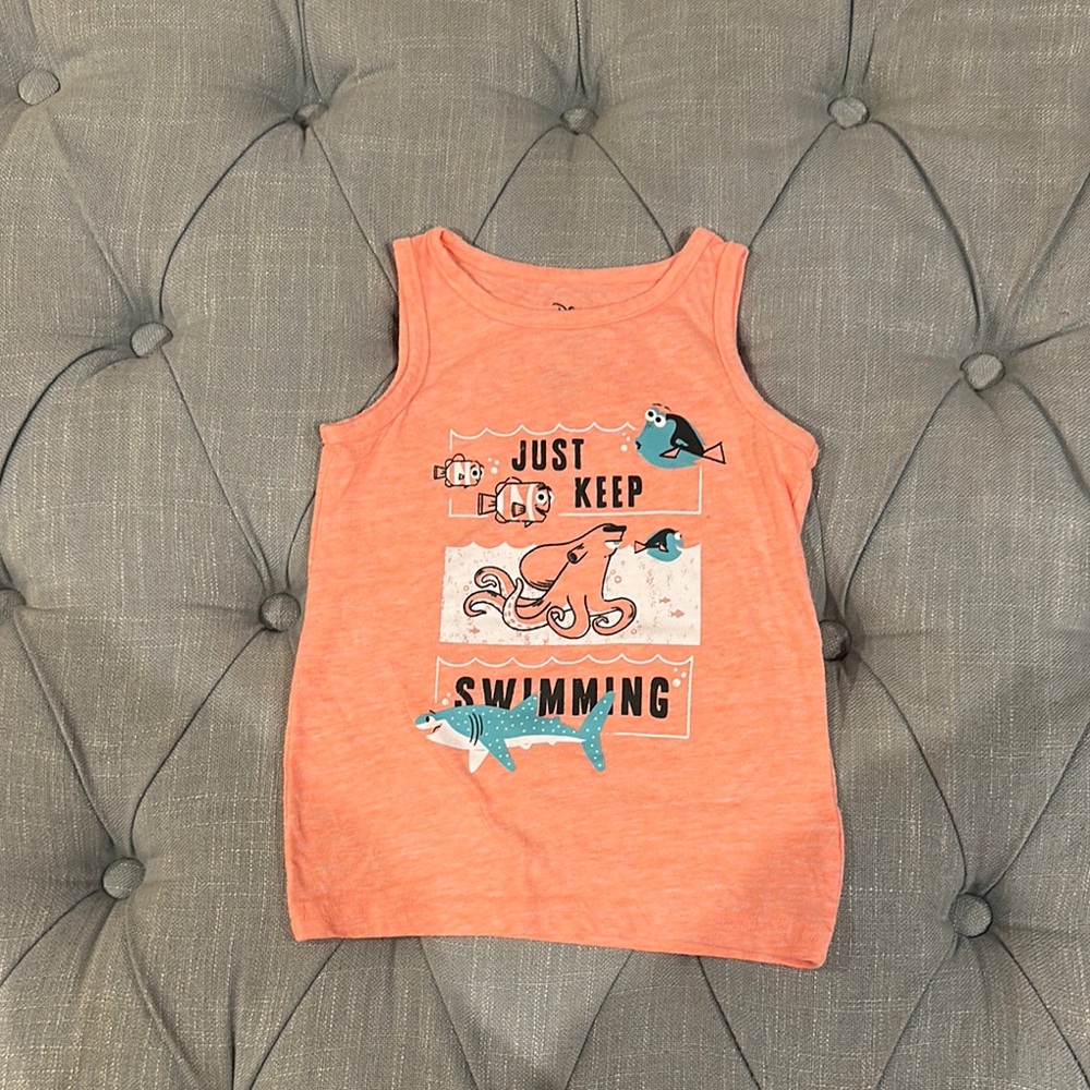 Jumping Beans Orange Tank Top Summer Graphic